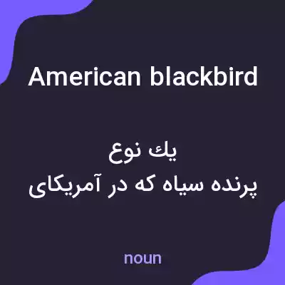 معنی american blackbird به فارسی معنی american blackbird به فارسی