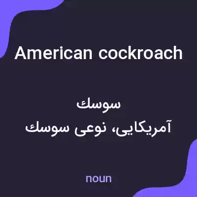 معنی american cockroach به فارسی معنی american cockroach به فارسی