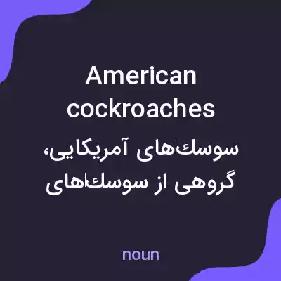 معنی american cockroaches به فارسی معنی american cockroaches به فارسی