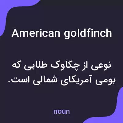 معنی american goldfinch به فارسی معنی american goldfinch به فارسی