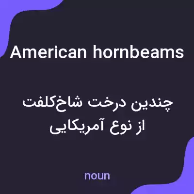 معنی american hornbeams به فارسی معنی american hornbeams به فارسی