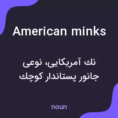 معنی american minks به فارسی معنی american minks به فارسی
