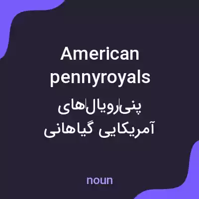 معنی american pennyroyals به فارسی معنی american pennyroyals به فارسی