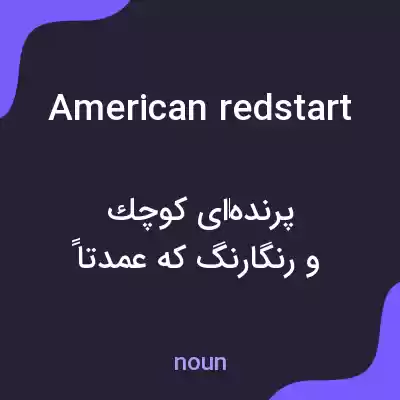 معنی american redstart به فارسی معنی american redstart به فارسی