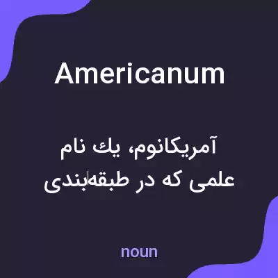 معنی americanum به فارسی معنی americanum به فارسی