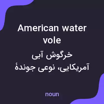 معنی american water vole به فارسی معنی american water vole به فارسی