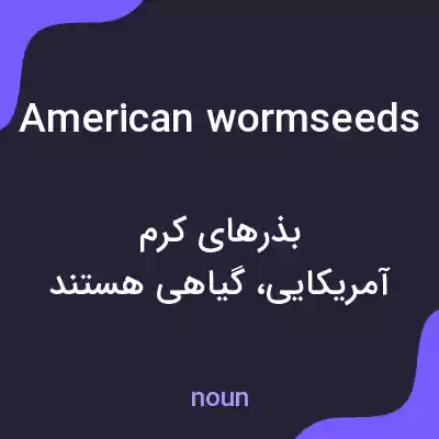 معنی american wormseeds به فارسی معنی american wormseeds به فارسی