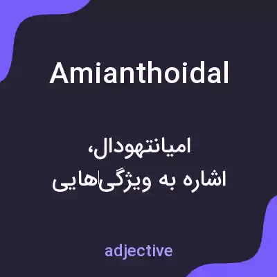 معنی amianthoidal به فارسی معنی amianthoidal به فارسی