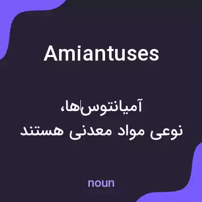 معنی amiantuses به فارسی معنی amiantuses به فارسی