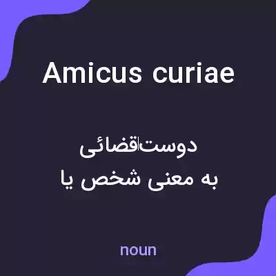 معنی amicus curiae به فارسی معنی amicus curiae به فارسی