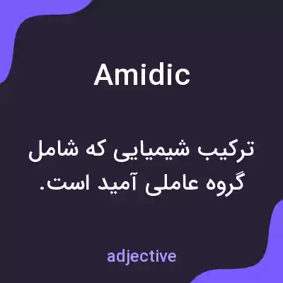 معنی amidic به فارسی معنی amidic به فارسی