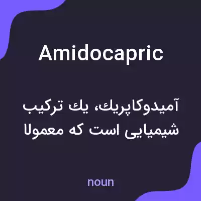 معنی amidocapric به فارسی معنی amidocapric به فارسی