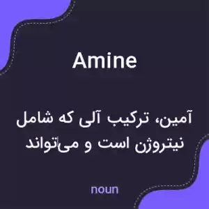 معنی amine به فارسی معنی amine به فارسی