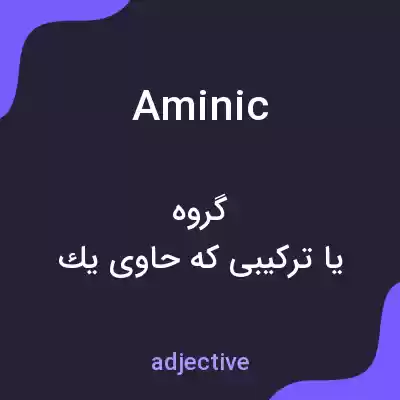 معنی aminic به فارسی معنی aminic به فارسی