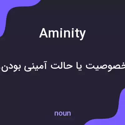 معنی aminity به فارسی معنی aminity به فارسی