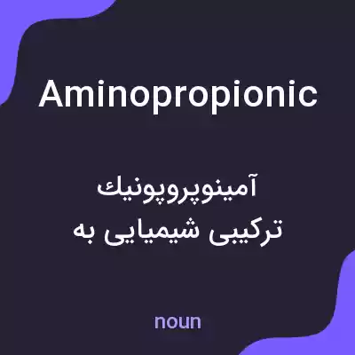 معنی aminopropionic به فارسی معنی aminopropionic به فارسی