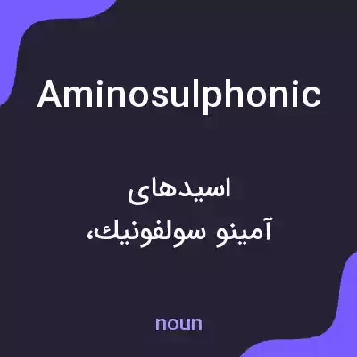 معنی aminosulphonic به فارسی معنی aminosulphonic به فارسی