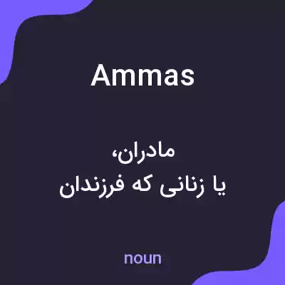 معنی ammas به فارسی معنی ammas به فارسی