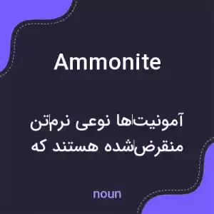 معنی ammonite به فارسی معنی ammonite به فارسی