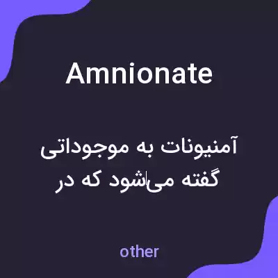 معنی amnionate به فارسی معنی amnionate به فارسی