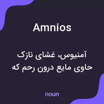 معنی amnios به فارسی معنی amnios به فارسی
