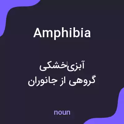 معنی amphibia به فارسی معنی amphibia به فارسی