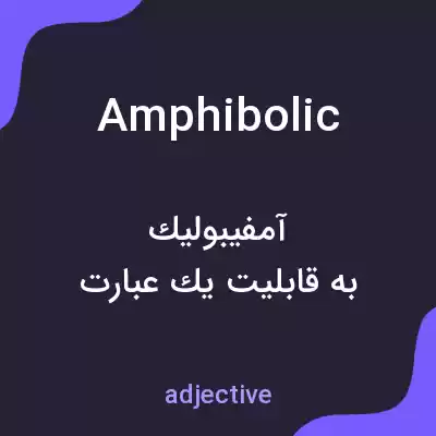 معنی amphibolic به فارسی معنی amphibolic به فارسی
