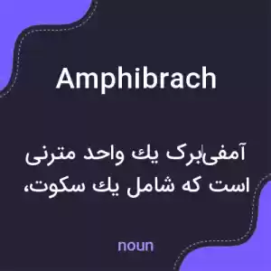 معنی amphibrach به فارسی معنی amphibrach به فارسی