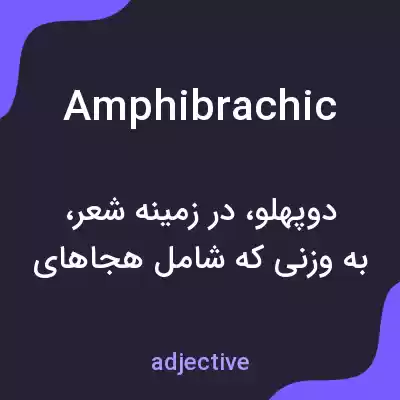 معنی amphibrachic به فارسی معنی amphibrachic به فارسی