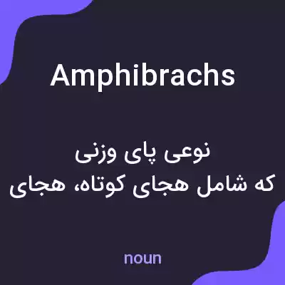 معنی amphibrachs به فارسی معنی amphibrachs به فارسی