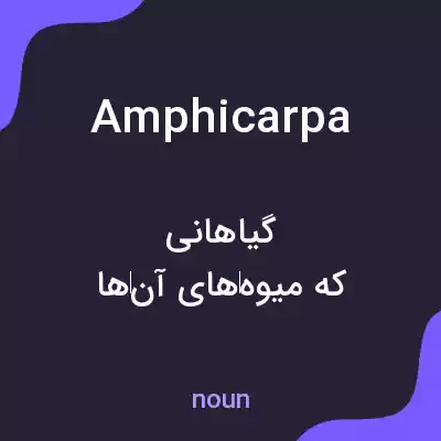 معنی amphicarpa به فارسی معنی amphicarpa به فارسی