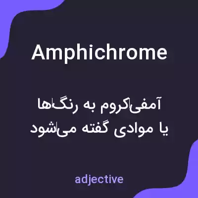 معنی amphichrome به فارسی معنی amphichrome به فارسی