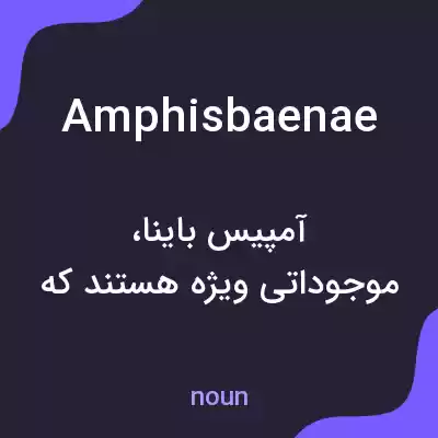 معنی amphisbaenae به فارسی معنی amphisbaenae به فارسی