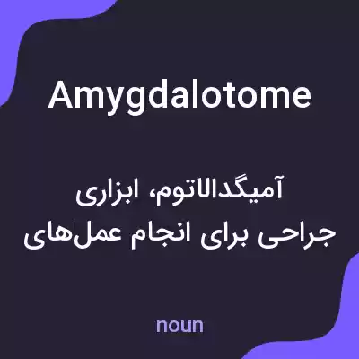 معنی amygdalotome به فارسی