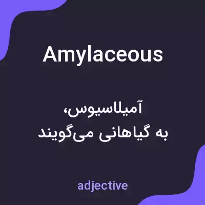 معنی amylaceous به فارسی معنی amylaceous به فارسی