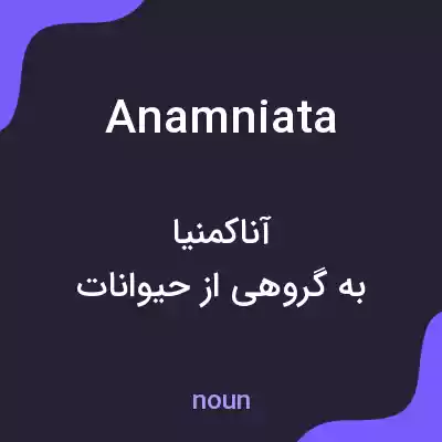 معنی anamniata به فارسی معنی anamniata به فارسی