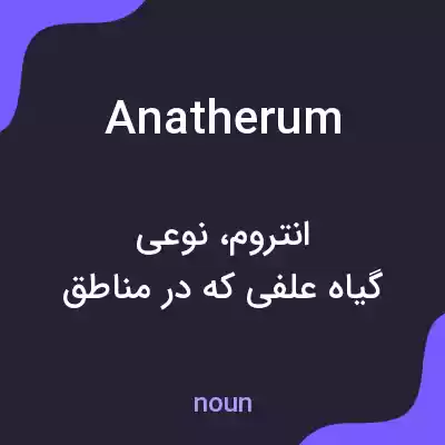 معنی anatherum به فارسی معنی anatherum به فارسی