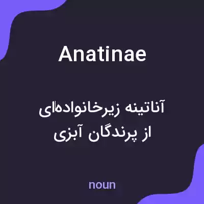 معنی anatinae به فارسی معنی anatinae به فارسی