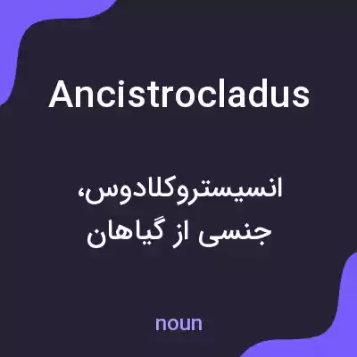 معنی ancistrocladus به فارسی معنی ancistrocladus به فارسی