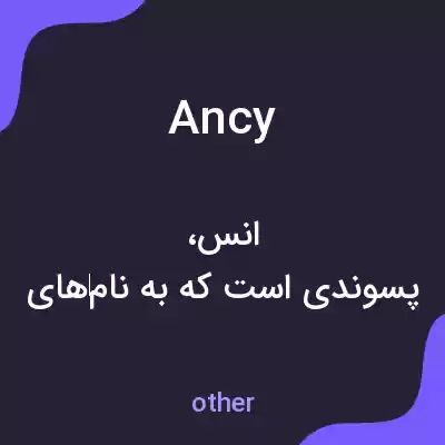 معنی ancy به فارسی معنی ancy به فارسی