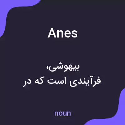 معنی anes به فارسی معنی anes به فارسی
