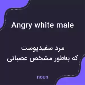 معنی angry white male به فارسی معنی angry white male به فارسی