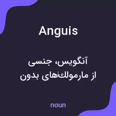 معنی anguis به فارسی