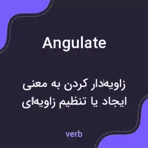 معنی angulate به فارسی معنی angulate به فارسی