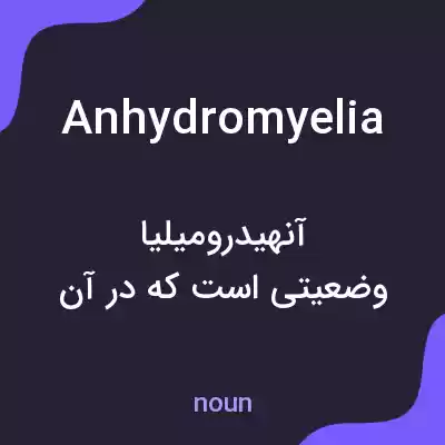 معنی anhydromyelia به فارسی معنی anhydromyelia به فارسی