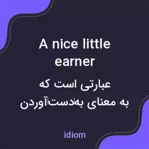 معنی a nice little earner به فارسی معنی a nice little earner به فارسی