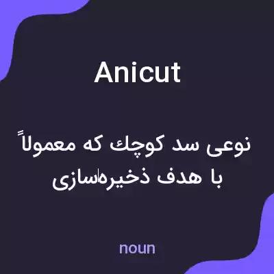 معنی anicut به فارسی معنی anicut به فارسی