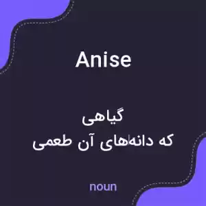 معنی anise به فارسی معنی anise به فارسی