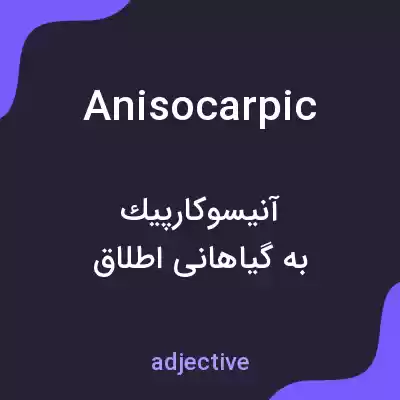 معنی anisocarpic به فارسی معنی anisocarpic به فارسی