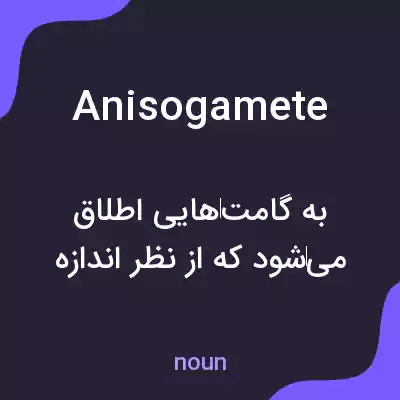 معنی anisogamete به فارسی معنی anisogamete به فارسی